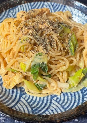 スパゲティ・きつねカルボナーラ-レシピのメイン写真