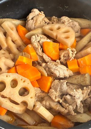 豚肉と根菜類の炒め煮　作りおきに-レシピのメイン写真