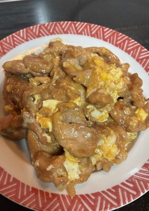 マンネリ回避!豚こま肉のふわとろ卵とじ-レシピのメイン写真