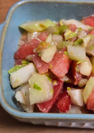 セロリとトマトでマヨポンのサラダ-レシピのメイン写真