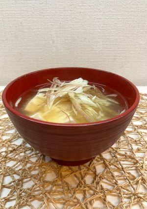 旬野菜！茗荷と豆腐の味噌汁-レシピのメイン写真