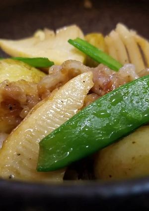 タケノコの豚肉炒めにじゃが芋-レシピのメイン写真