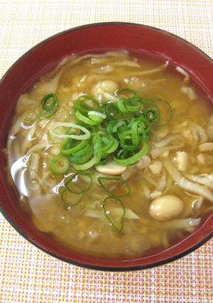 切干大根と大豆の味噌汁　パッククッキング-レシピのメイン写真
