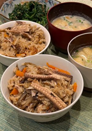 秋刀魚の五目炊き込み御飯-レシピのメイン写真
