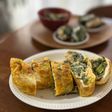 シーチキンと葉物とチーズのオムレツ