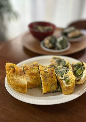 シーチキンと葉物とチーズのオムレツ-レシピのメイン写真