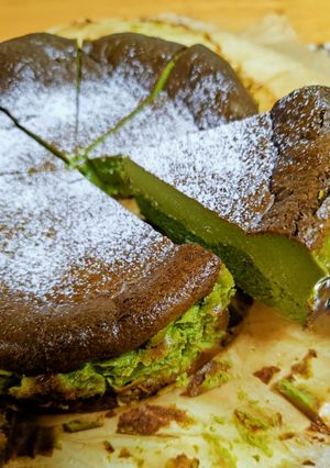 ★低糖質！抹茶のバスクチーズケーキ№４♪-レシピのメイン写真