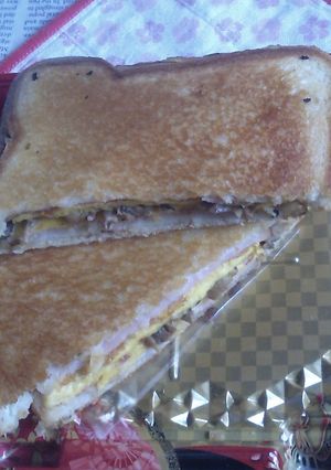ハム&チーズ+玉子焼きのホットサンド31-レシピのメイン写真