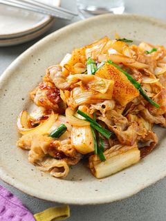 お餅消費に!トッポギ風もち豚キムチ-レシピのメイン写真
