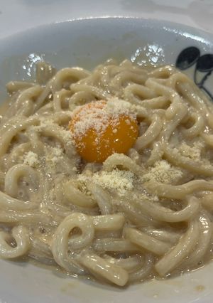 【虚無】カルボうどん【簡単】-レシピのメイン写真