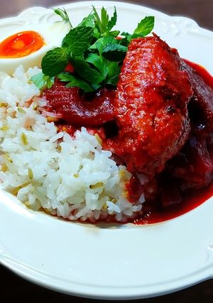 バーナー処理鶏ビーツミントスパイスカレー-レシピのメイン写真