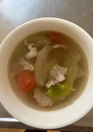 レタスとトマトと豚しゃぶの鶏がらスープ-レシピのメイン写真
