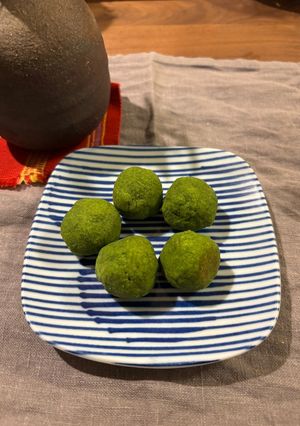 米粉、酒粕、抹茶のスノーボールクッキー-レシピのメイン写真