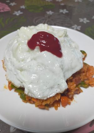 オムライス風卵かけご飯-レシピのメイン写真