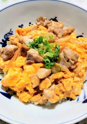 時短簡単夕飯昼食ワンパンでふわトロてりたま親子丼-レシピのメイン写真