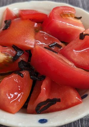 トマトの塩昆布あえ-レシピのメイン写真