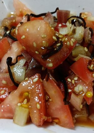みょうがトマト塩昆布酢-レシピのメイン写真
