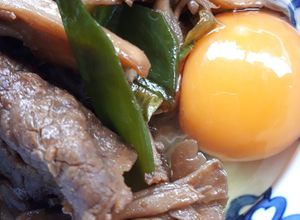 悶絶☆牛しゃぶしゃぶ肉と舞茸のすき焼き風-レシピのメイン写真