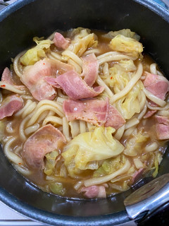 ガッツリ!『にんにく醤油煮込みうどん』-レシピのメイン写真