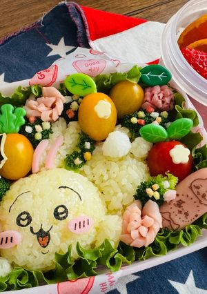 ちいかわ うざぎリンゴ狩り弁当❤️-レシピのメイン写真