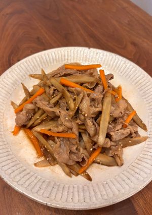 豚肉とごぼうの甘辛炒め-レシピのメイン写真