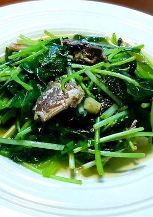 　鯖水煮缶、新わかめ、三つ葉のソテー-レシピのメイン写真