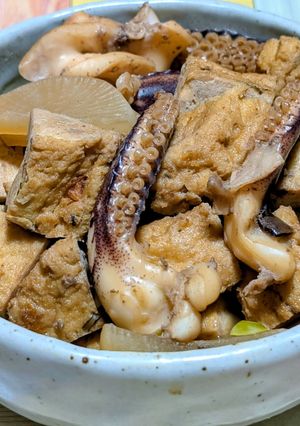 かえしと顆粒だしで☆ゲソ大根がんもの煮物-レシピのメイン写真