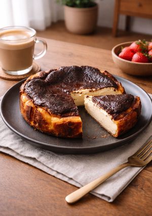 バスクチーズケーキ-レシピのメイン写真