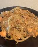 🌟【ワンパン】鮭ときのこの豆乳パスタ＊
