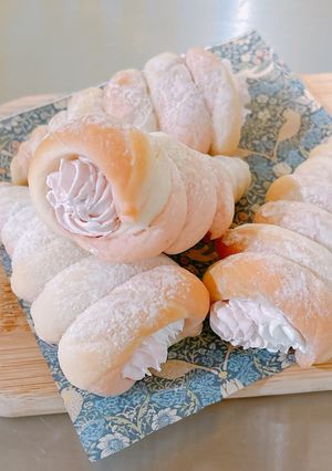 可愛い♡ツートンツイスト♡マーブルコロネ-レシピのメイン写真