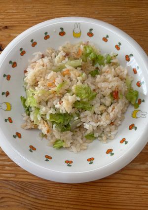 梅干し・桜エビ・レタスのさっぱり炒飯-レシピのメイン写真