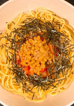 悶絶♪納豆キムチパスタ-レシピのメイン写真