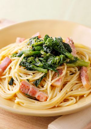 菜の花とベーコンの醤油パスタ-レシピのメイン写真