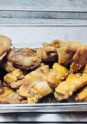 今日の晩御飯！鶏肉のごま照り焼き-レシピのメイン写真