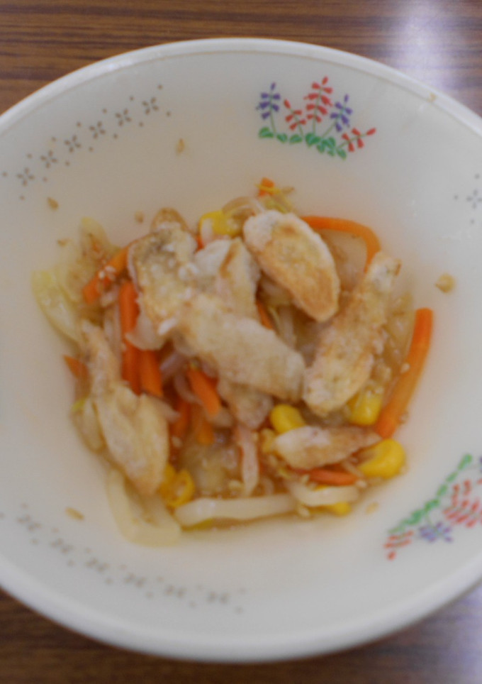 簡単給食　揚げごぼうのサラダ-レシピのメイン写真