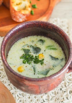 🌿冷凍ほうれん草の豆乳ハーブスープ🌿-レシピのメイン写真