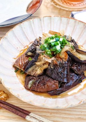 ごま油香る♡『焼きなすのおかかぽんず』-レシピのメイン写真