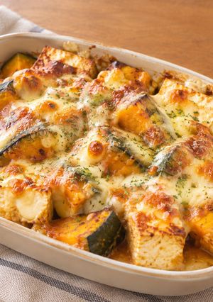 美味すぎ!かぼちゃと豆腐の味噌チーズ焼き🎃-レシピのメイン写真