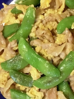 豚肉とスナップエンドウの卵オイスター炒め-レシピのメイン写真