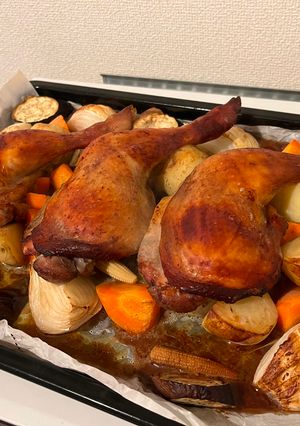 ほっとく簡単!骨付き鶏肉の旨味オーブン焼-レシピのメイン写真