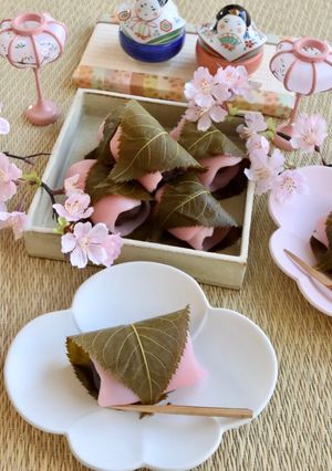 フライパンで作る関東風桜餅-レシピのメイン写真