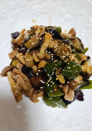 ナスとピーマンの肉味噌炒め-レシピのメイン写真