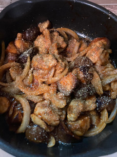 鶏肉・なす・玉ねぎのトマト煮込み風-レシピのメイン写真