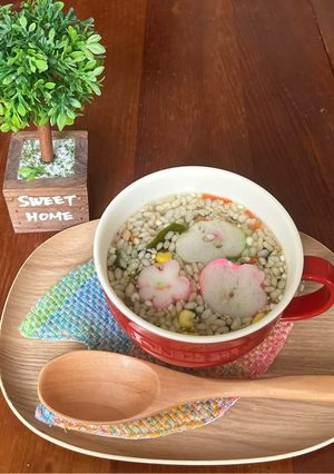 市販の食べるスープにちょい足し。満腹＆ヘルシー-レシピのメイン写真