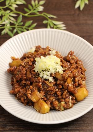 簡単！大豆のお肉☆麻婆茄子-レシピのメイン写真