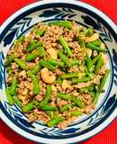 いんげんとひき肉のカシューナッツ豆豉炒め