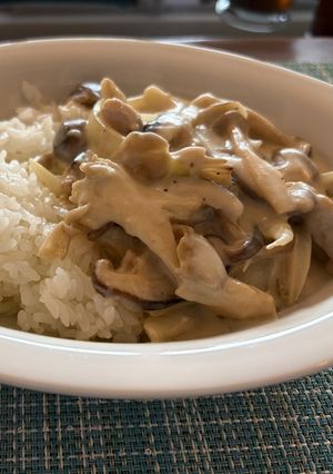 牛乳で3種類のキノコのクリームライス-レシピのメイン写真