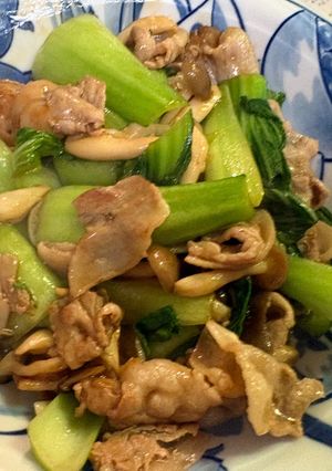 豚バラ肉とチンゲン菜のオイスター炒め-レシピのメイン写真