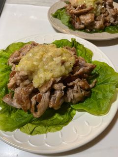 豚こま肉のネギ塩だれ乗せ-レシピのメイン写真