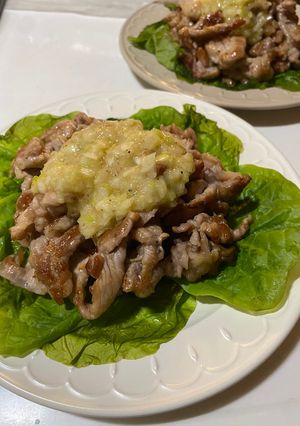 豚こま肉のネギ塩だれ乗せ-レシピのメイン写真